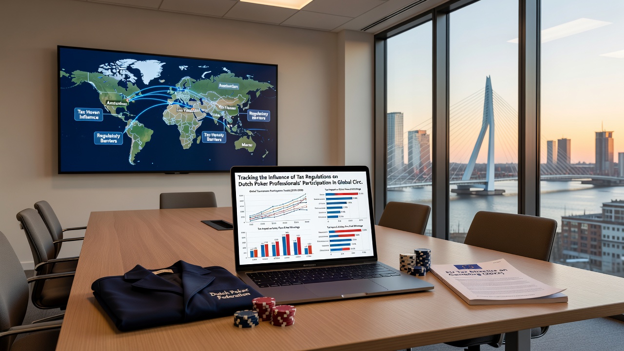 Kaart van globale pokercircuits met focus op fiscale zones